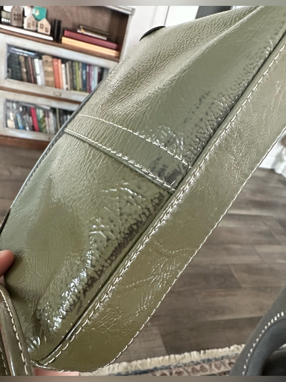 Vintage coach green patent leather pouch/ wristlet - Picture 8 of 15